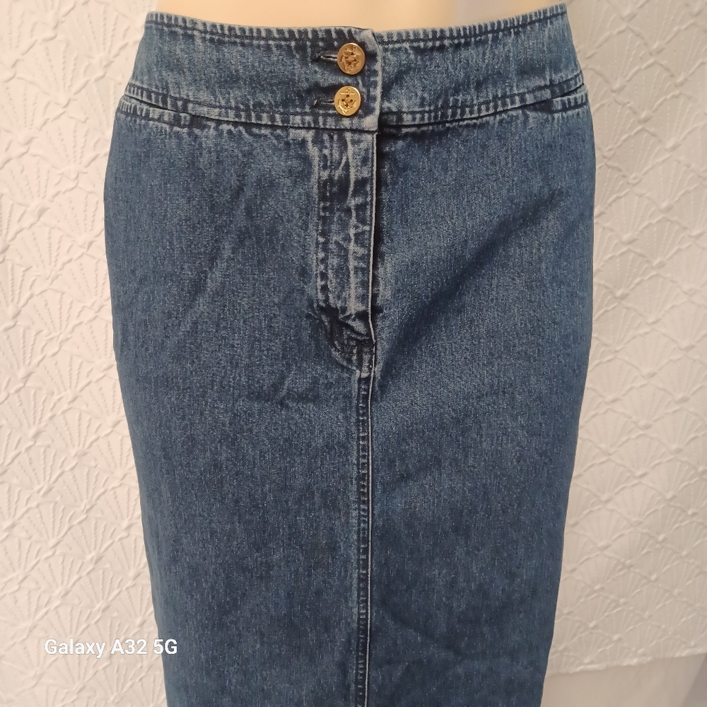 Ralph Lauren Blue Maxi Pencil Skirt for Work Size 14 - Picture 3 of 15